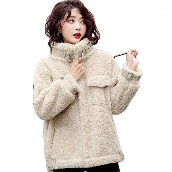 2021 elling new winter all-match temperament imitation lamb fur coat women's jacket fashion warm women's clothing red beige1, Black
2021 elling new winter all-match temperament imitation lamb fur coat women's jacket fashion warm women's clothing red beige1, Black