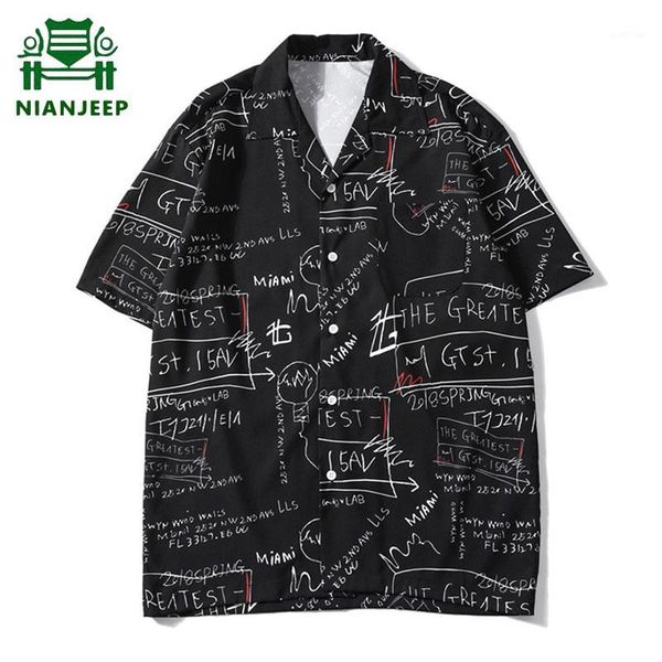 summer hip hop shirts men polyester black creative pattern shirts male streetwear casual short sleeve beach men's loose blouse1, White;black
summer hip hop shirts men polyester black creative pattern shirts male streetwear casual short sleeve beach men's loose blouse1, White;black