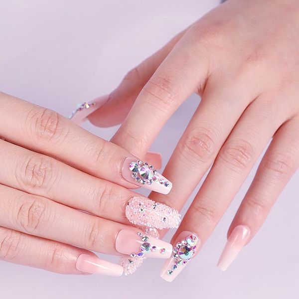false nails 24pcs pink clear press on with glue tools glitter fake full cover rhinestone nail supplies set, Red;gold
false nails 24pcs pink clear press on with glue tools glitter fake full cover rhinestone nail supplies set, Red;gold