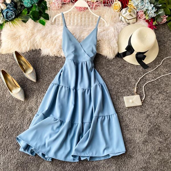 boho 2020 v neck ruffles summer midi dress spaghetti strap party dress women casual a line beach holiday dresses, Black;gray
boho 2020 v neck ruffles summer midi dress spaghetti strap party dress women casual a line beach holiday dresses, Black;gray
