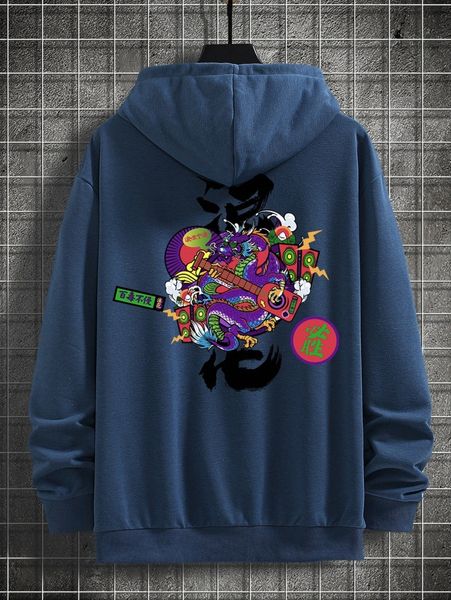 men chinese letter & dragon graphic kangaroo pocket drop shoulder drawstring hoodie s57y#, Black
men chinese letter & dragon graphic kangaroo pocket drop shoulder drawstring hoodie s57y#, Black