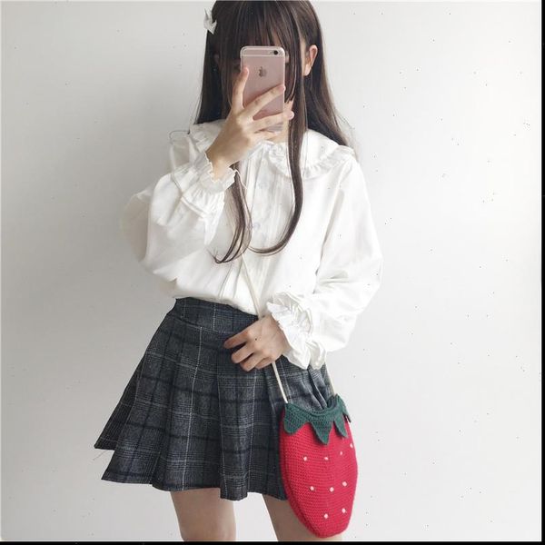 kyqiao lolita shirt 2021 mori girls summer autumn japan sweet fresh peter pan collar long sleeve black white blouse
kyqiao lolita shirt 2021 mori girls summer autumn japan sweet fresh peter pan collar long sleeve black white blouse