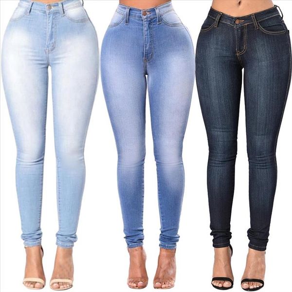 fashion women high waist elastic skinny jeans slim fit washed denim cowboy streetwear long pencil pants nbsp;trousers, Blue
fashion women high waist elastic skinny jeans slim fit washed denim cowboy streetwear long pencil pants nbsp;trousers, Blue