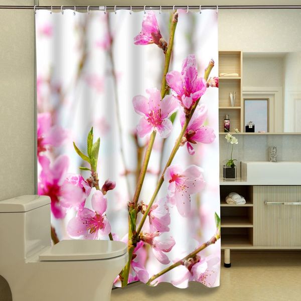 3d shower curtains festive pink peach blossom pattern waterproof fabric bathroom curtains washable bathroom product customizable
3d shower curtains festive pink peach blossom pattern waterproof fabric bathroom curtains washable bathroom product customizable