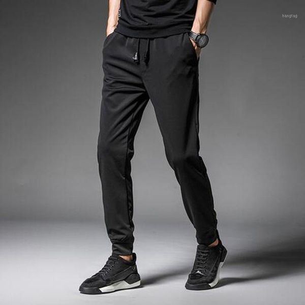 men's summer casual sport pants men elastic nine pants small feet joggers drawstring beam versatile trousers #251, Black
men's summer casual sport pants men elastic nine pants small feet joggers drawstring beam versatile trousers #251, Black