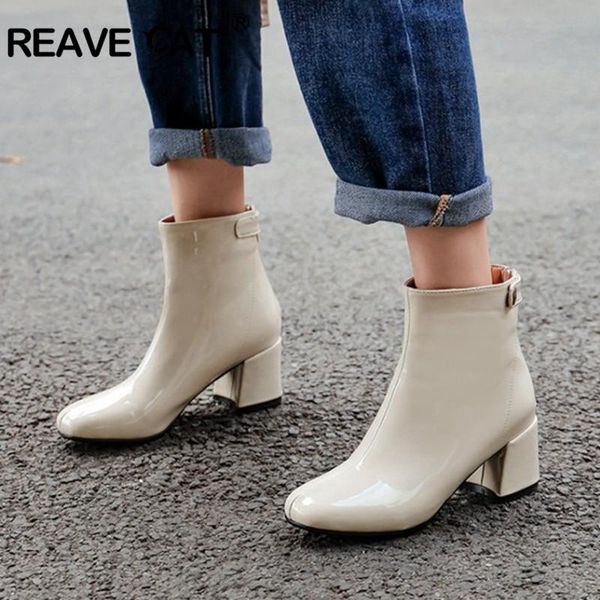 boots reave cat womens winter ankle square heels patent leather pointed toe nude lady student shoes comfort sapatos feminino, Black
boots reave cat womens winter ankle square heels patent leather pointed toe nude lady student shoes comfort sapatos feminino, Black