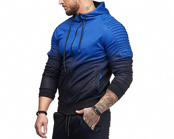 mens sports jackets fashion 3d design slim fit sportswear 5 colors gradient hooded male sweatshirts with pockets, Black
mens sports jackets fashion 3d design slim fit sportswear 5 colors gradient hooded male sweatshirts with pockets, Black