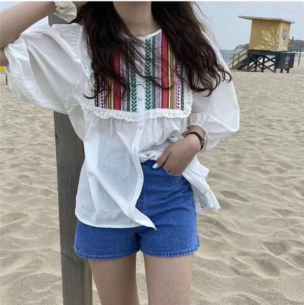 2020 new arrivals patchwork embroidery summer shirt for ladies o-neck puff sleeve female blouses fashion chic women's 1, White
2020 new arrivals patchwork embroidery summer shirt for ladies o-neck puff sleeve female blouses fashion chic women's 1, White