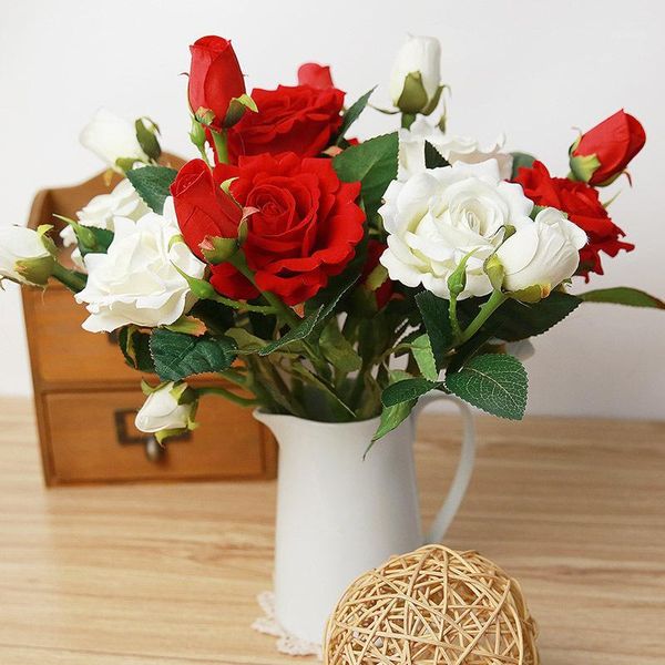 decorative flowers & wreaths artificial velvet rose 3 heads flower diy silk for party home wedding decoration1
decorative flowers & wreaths artificial velvet rose 3 heads flower diy silk for party home wedding decoration1