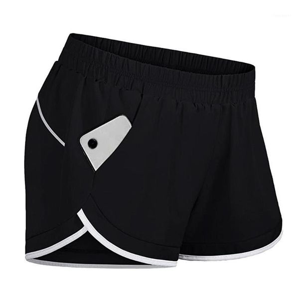 women's elastic wasit workout shorts with liner pockets solid color sport yoga running short for female summer outdoor1, Black;blue
women's elastic wasit workout shorts with liner pockets solid color sport yoga running short for female summer outdoor1, Black;blue
