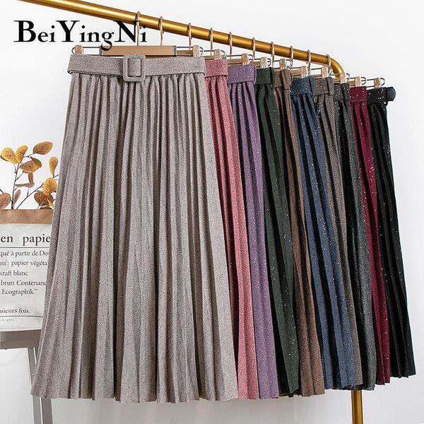 beiyingni bling skirt women with belt autumn winter casual slim elastic band vintage fashion midi black pink korean skirts falda1
beiyingni bling skirt women with belt autumn winter casual slim elastic band vintage fashion midi black pink korean skirts falda1