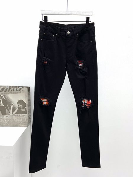 new luxury designer mens jeans slimleg red patchwork holes denim male skinny slimleg pants classic hip hop sold trousers size 3038, Blue
new luxury designer mens jeans slimleg red patchwork holes denim male skinny slimleg pants classic hip hop sold trousers size 3038, Blue