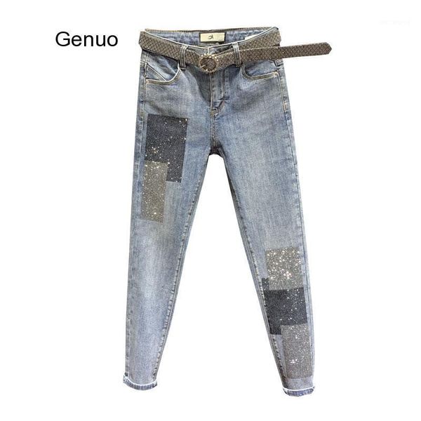 high-waist jeans women stretch slim-fit denim jeans women's 2020 spring new sequined rhinestone drill pencil pants1, Blue
high-waist jeans women stretch slim-fit denim jeans women's 2020 spring new sequined rhinestone drill pencil pants1, Blue