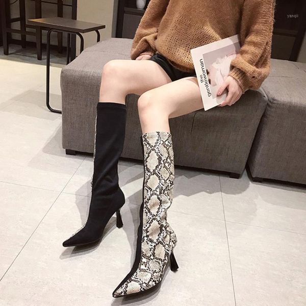 boots women mid calf snake skin texture two-color stitching high heel 7cm zip fashion shoes handmade female shoes1, Black
boots women mid calf snake skin texture two-color stitching high heel 7cm zip fashion shoes handmade female shoes1, Black