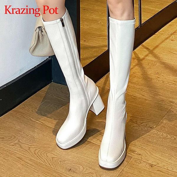boots krazing pot platform square toe super high heel online star recommend simple solid european style fashion knee-high l75, Black
boots krazing pot platform square toe super high heel online star recommend simple solid european style fashion knee-high l75, Black