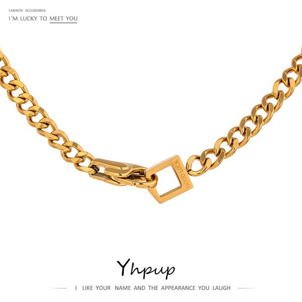 yhpup new 18 k stainless steel statement good luck choker necklace simple metal texture chain necklace bijoux femme gift 2020, Silver
yhpup new 18 k stainless steel statement good luck choker necklace simple metal texture chain necklace bijoux femme gift 2020, Silver