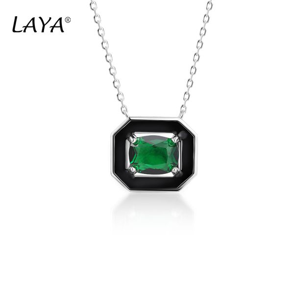 laya 925 sterling silver pendants necklace for women fashion synthetic green crystal black enamel wedding luxury original jewelry 2022 trend
laya 925 sterling silver pendants necklace for women fashion synthetic green crystal black enamel wedding luxury original jewelry 2022 trend