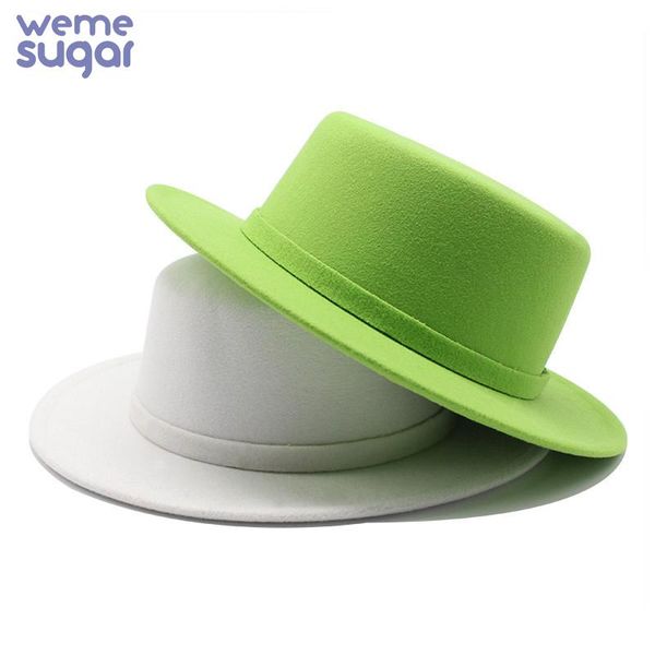 weme new green fedora hats wool vintage felt hat for winter and autumn jazz caps, Blue;gray
weme new green fedora hats wool vintage felt hat for winter and autumn jazz caps, Blue;gray