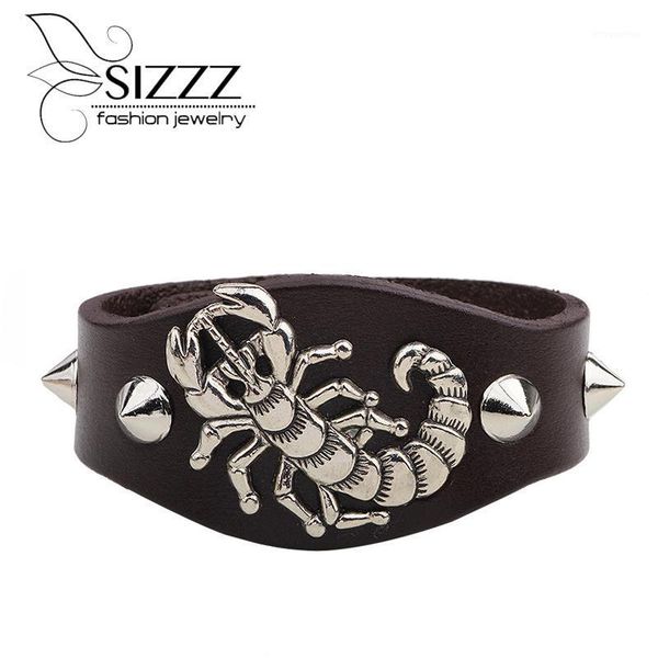new fashion black&brown leather scorpion men bracelets stainless steel statement men bracelet1, Golden;silver
new fashion black&brown leather scorpion men bracelets stainless steel statement men bracelet1, Golden;silver