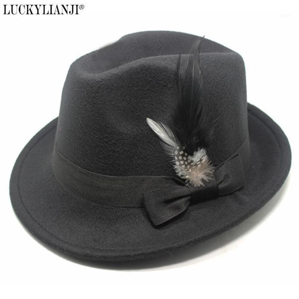 luckylianji women men retro cashmere punk natual feather band soft formal fedora jazz panama bowler hat (:57cm)1, Blue;gray
luckylianji women men retro cashmere punk natual feather band soft formal fedora jazz panama bowler hat (:57cm)1, Blue;gray