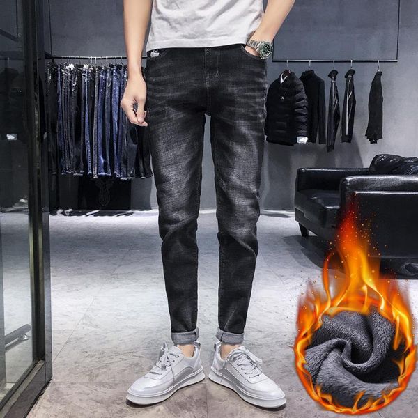men's jeans autumn winter men;'s plus velvet thicken slim straght tllbe fashion casual quality washable colorfast trousers, Blue
men's jeans autumn winter men;'s plus velvet thicken slim straght tllbe fashion casual quality washable colorfast trousers, Blue