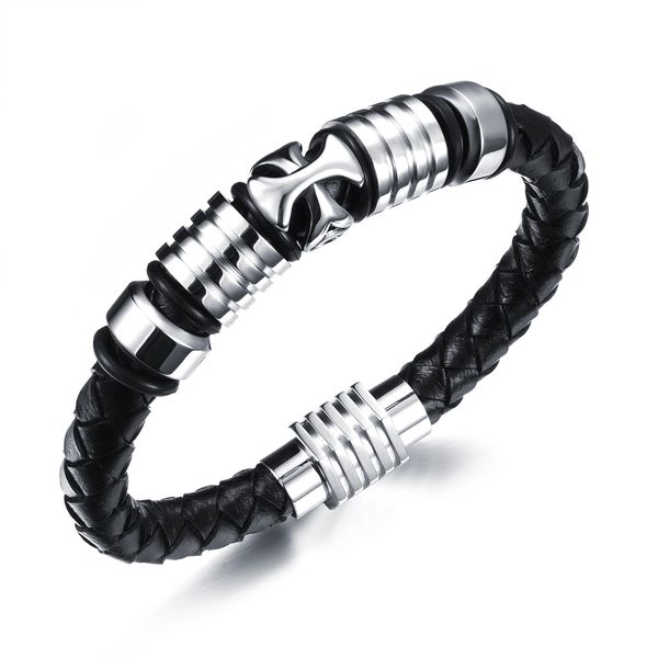 luxury men pu leather rope bracelet stainless steel magnetic buckle titanium steel simple charm bangle birthday christmas gift ph1051, Golden;silver
luxury men pu leather rope bracelet stainless steel magnetic buckle titanium steel simple charm bangle birthday christmas gift ph1051, Golden;silver