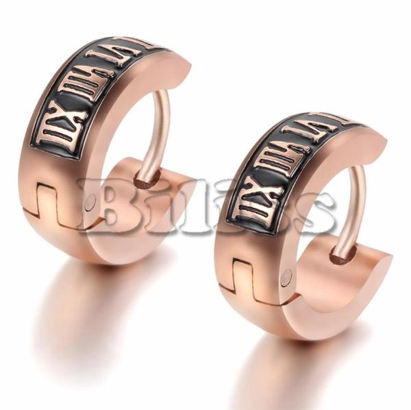 vintage women men's stainless steel small hoop huggie earrings with roman numerals rose gold color 12mm wholesale jewelry, Golden;silver
vintage women men's stainless steel small hoop huggie earrings with roman numerals rose gold color 12mm wholesale jewelry, Golden;silver