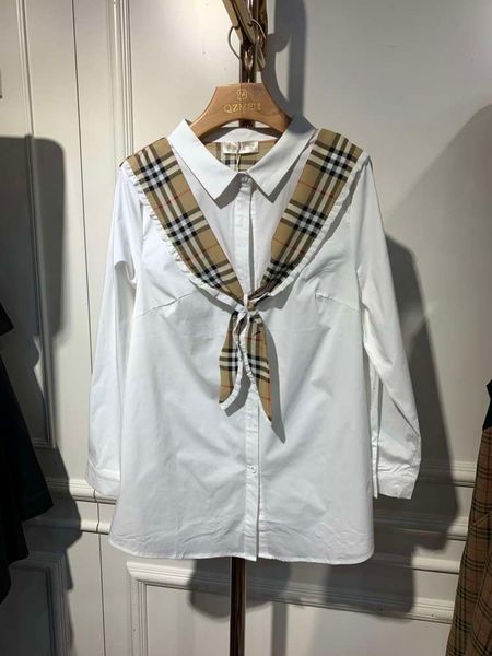 2020 spring new large size women's wear fatter mm and slim with foreign style shirt, White
2020 spring new large size women's wear fatter mm and slim with foreign style shirt, White