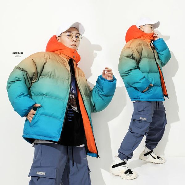 men's down & parkas korean harajuku jacket men contrast gradient oversized casual loose doudoune homme winter coat de50mmf, Black
men's down & parkas korean harajuku jacket men contrast gradient oversized casual loose doudoune homme winter coat de50mmf, Black