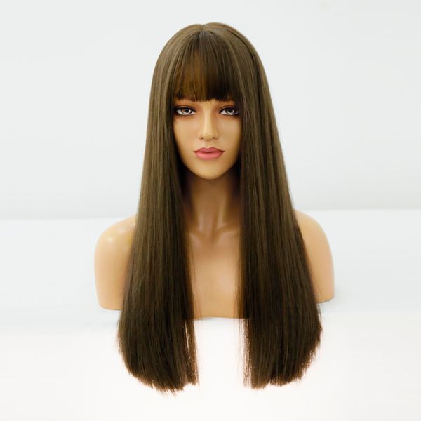 costume accessories ombre stright brown color long synthetic wigs with bangs for black white women daily heat resistant fiber hair cosplay w, Silver
costume accessories ombre stright brown color long synthetic wigs with bangs for black white women daily heat resistant fiber hair cosplay w, Silver
