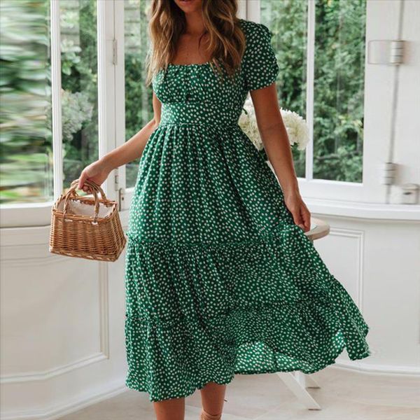 floral vintage fashion dress 2020 summer new square neck beach boho dress short sleeve maxi long dresses plus size, Black;gray
floral vintage fashion dress 2020 summer new square neck beach boho dress short sleeve maxi long dresses plus size, Black;gray