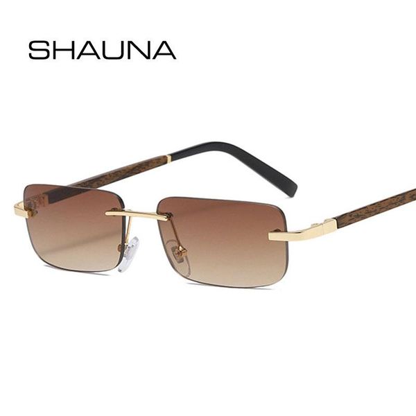 sunglasses shauna trending small rectangle retro wood grain rimless gradient shades uv400, White;black
sunglasses shauna trending small rectangle retro wood grain rimless gradient shades uv400, White;black