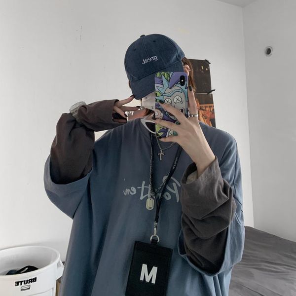 2021 new fake two pieces long sleeve tshirt ins korean style streetwear harajuku men t shirt hip hop tee thin sweater, White;black
2021 new fake two pieces long sleeve tshirt ins korean style streetwear harajuku men t shirt hip hop tee thin sweater, White;black