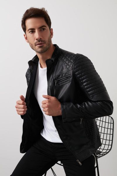 men's fur & faux 2021 leather jackets jacket men motorcycle zipper fashion coat mens coats autumn, Black
men's fur & faux 2021 leather jackets jacket men motorcycle zipper fashion coat mens coats autumn, Black