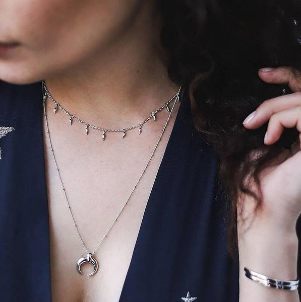 brling new 2020 fashion ins vintage chain pendant choker moon horns tassels alloy necklace for women girls gifts party, Golden;silver
brling new 2020 fashion ins vintage chain pendant choker moon horns tassels alloy necklace for women girls gifts party, Golden;silver
