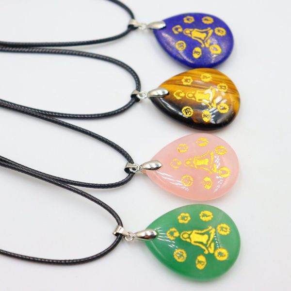 wholesale 10 pcs silver plated buddha meditation water drop many colors quartz stone pendant rope chain necklace healing chakra jewelry
wholesale 10 pcs silver plated buddha meditation water drop many colors quartz stone pendant rope chain necklace healing chakra jewelry