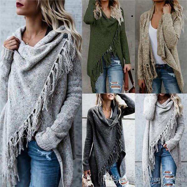 fashion designer women's sweater irregular tassel knit cardigan style loose fashion poncho 5 colors sweater coat jacket women's se, Black
fashion designer women's sweater irregular tassel knit cardigan style loose fashion poncho 5 colors sweater coat jacket women's se, Black