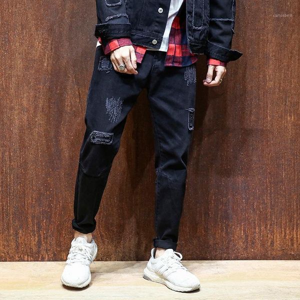 men's jeans men design slim stretch ripped elastic skinny denim pants mens spring motorcycle harem plus size1, Blue 
men's jeans men design slim stretch ripped elastic skinny denim pants mens spring motorcycle harem plus size1, Blue