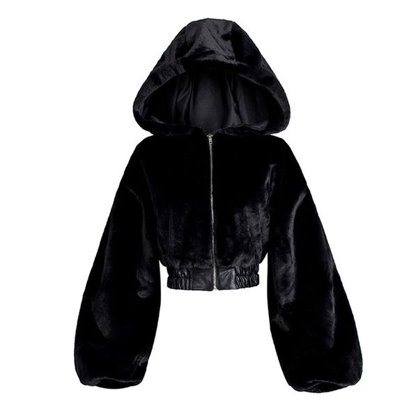 rosetic winter faux fur jacket women short coat warmness fashion gothic casual black jackets hooded outwear oversize coats 201120, Black;brown
rosetic winter faux fur jacket women short coat warmness fashion gothic casual black jackets hooded outwear oversize coats 201120, Black;brown