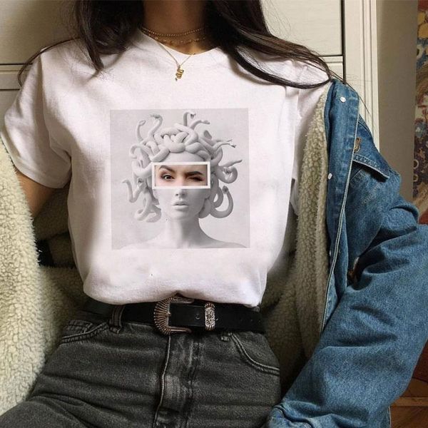 summer t shirt women funny print vogue harajuku tshirt plus size aesthetic t-shirt casual short sleeve tee clothing, White
summer t shirt women funny print vogue harajuku tshirt plus size aesthetic t-shirt casual short sleeve tee clothing, White
