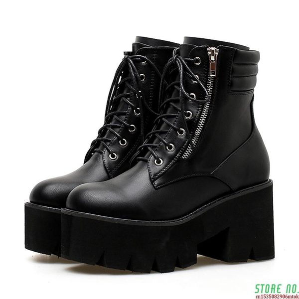 boots wholesale autumn ankle for women motorcycle chunky heels casual lacing round toe platform shoes female, Black
boots wholesale autumn ankle for women motorcycle chunky heels casual lacing round toe platform shoes female, Black