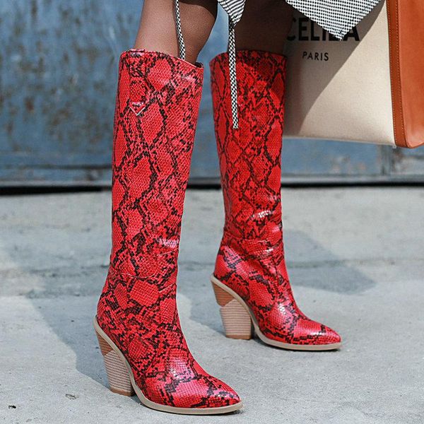 boots 2021 fashion snake print western cowboy wedges high heel knee slip on winter women big size 34-43, Black
boots 2021 fashion snake print western cowboy wedges high heel knee slip on winter women big size 34-43, Black
