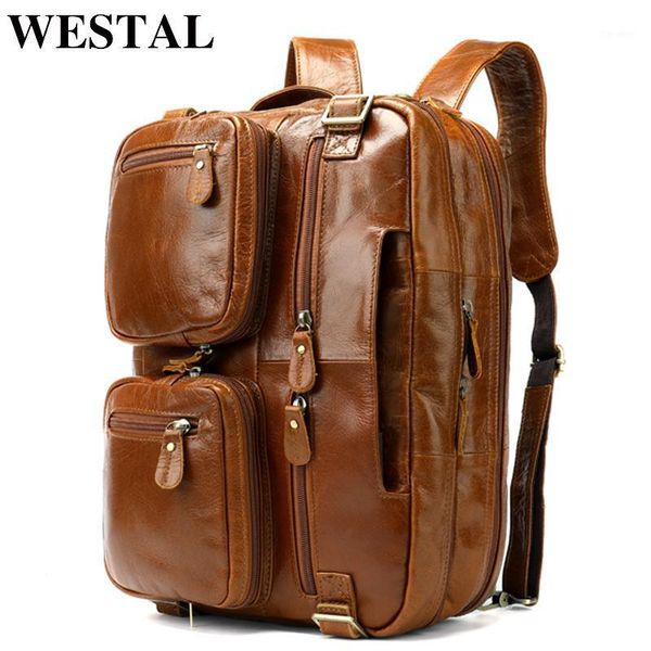 backpack westal mulifunction lapmen genuine leather school bag for teenager travel man backbag male mochila 3411
backpack westal mulifunction lapmen genuine leather school bag for teenager travel man backbag male mochila 3411