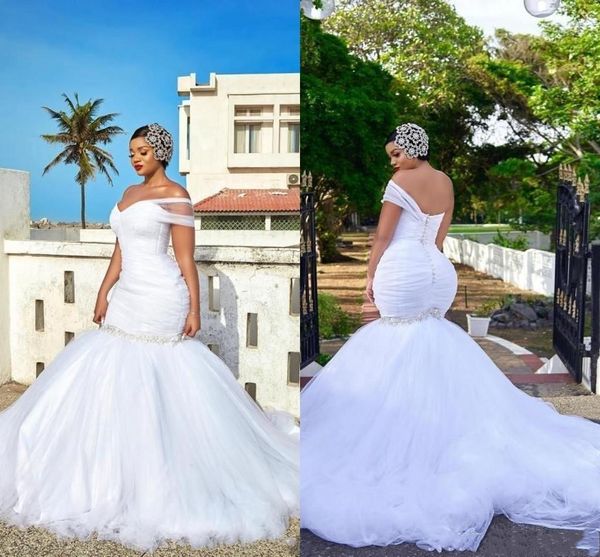 african arabic one shoulder mermaid wedding dresses pleated open back buttons long country plus sizetight 2021 bridal gowns dress, White
african arabic one shoulder mermaid wedding dresses pleated open back buttons long country plus sizetight 2021 bridal gowns dress, White