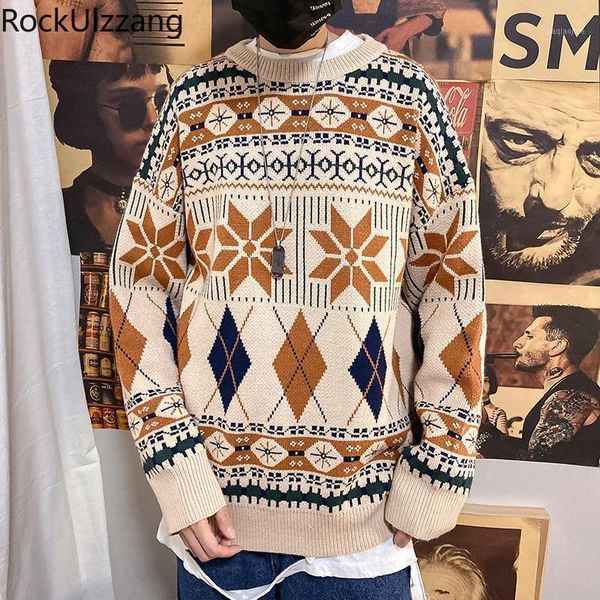 plus size winter fall o-neck loose vintage fashion aesthetic plaid arygle knit sweater men pullover japanese korean knitwear, White;black
plus size winter fall o-neck loose vintage fashion aesthetic plaid arygle knit sweater men pullover japanese korean knitwear, White;black