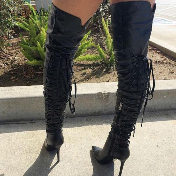 boots 2021 winted women stiletto heels fashion pointy toe lace up heel thigh high over the knee dance shoes, Black
boots 2021 winted women stiletto heels fashion pointy toe lace up heel thigh high over the knee dance shoes, Black