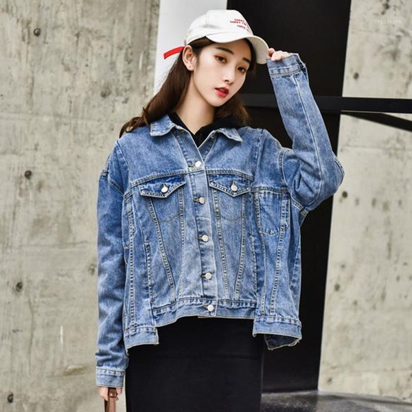 women's jackets spring women vintage loose denim blue spliced coats with pockets streetwear outerwear l61111371, Black;brown
women's jackets spring women vintage loose denim blue spliced coats with pockets streetwear outerwear l61111371, Black;brown