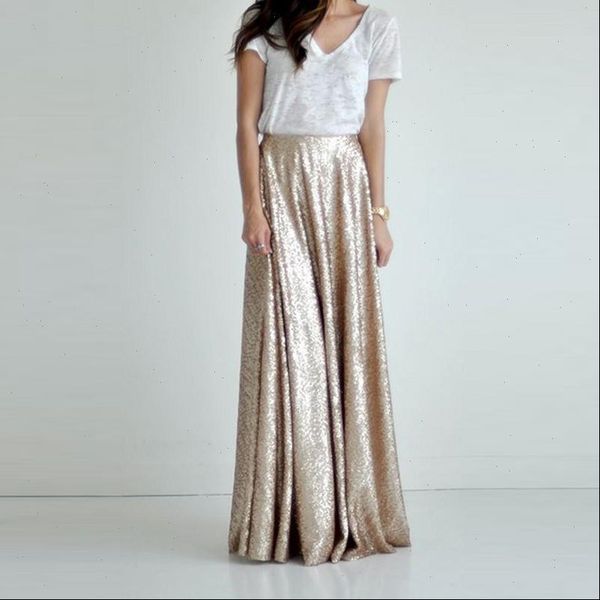 champagne shiny sequined long skirts for bridesmaid to wedding zipper a line elegant skirt women 2018 custom made saia faldas, Black
champagne shiny sequined long skirts for bridesmaid to wedding zipper a line elegant skirt women 2018 custom made saia faldas, Black