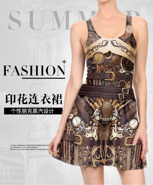 realfine summer dress tly1133 fashion sleeveless machanics printing casual dresses for women size s-xl, Black;gray
realfine summer dress tly1133 fashion sleeveless machanics printing casual dresses for women size s-xl, Black;gray