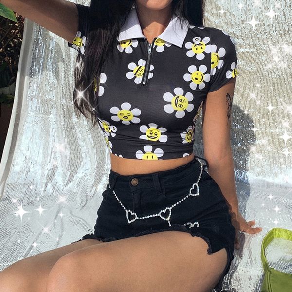 women print casual t-shirts summer short sleeve tees elasticity slim srteetwear turn-down collar short lady 2021 new, White
women print casual t-shirts summer short sleeve tees elasticity slim srteetwear turn-down collar short lady 2021 new, White